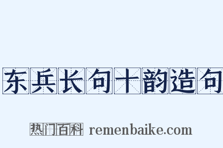 东兵长句十韵造句是什么意思的图片